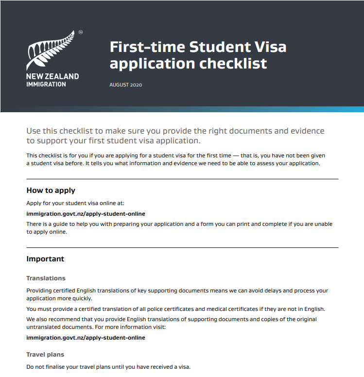 提前准备不慌张！新西兰学生签证材料清单来啦！