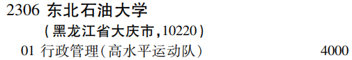 2019年东北石油大学特殊类型招生批（文史类）在吉林招生计划