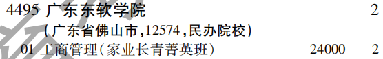 2019年广东东软学院第二批A段（文史类）在吉林招生计划