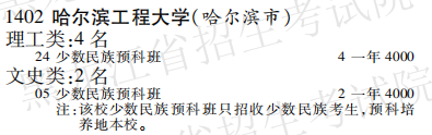 2019年哈尔滨工程大学本科第一批B段在黑龙江招生计划