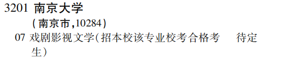 2019年南京大学提前批（文科艺术类）面向全国招生计划