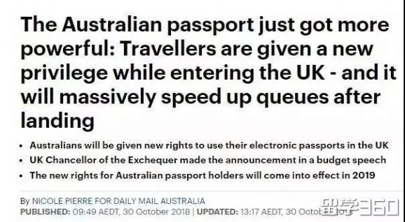 澳洲护照又升级了！明年开始去英国就更方便了！
