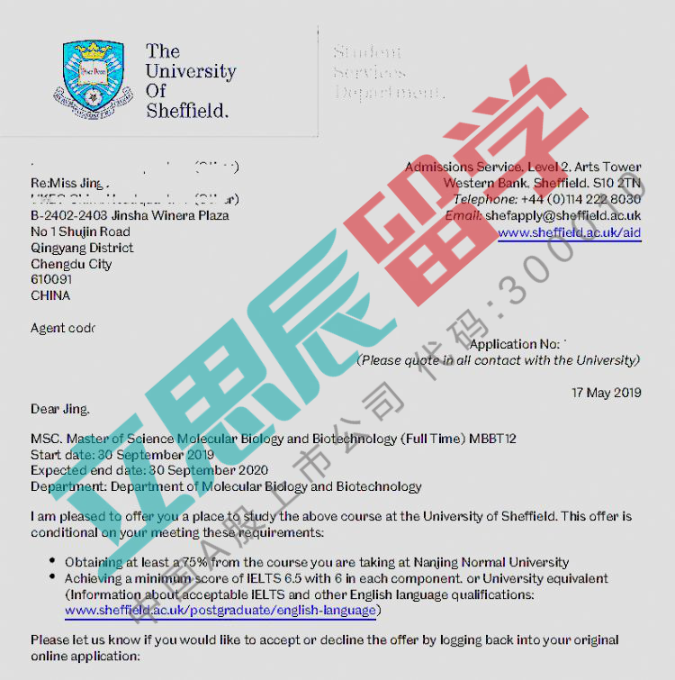 发掘潜在亮点丨结合申请优势，成功斩获谢菲尔德大学offer！