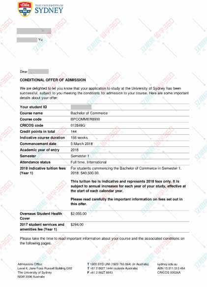 高考成绩刚过一本线成功申请澳洲八大商科