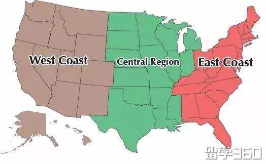 美国东海岸和中西部院校的差异