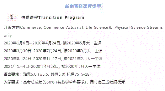 2020最新版，澳洲八大院校预科申请方案