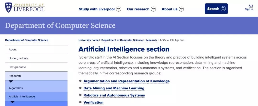 利物浦大学官宣：Data Science and Artificial Intelligence MSc