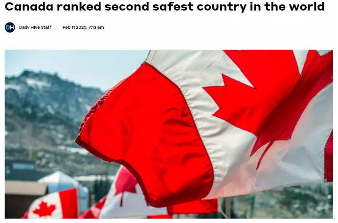 厉害了！世界最安全国家榜单，加拿大排名第2！