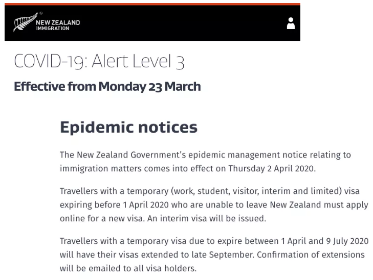 新西兰移民局“大赦”延长临时签证有效期