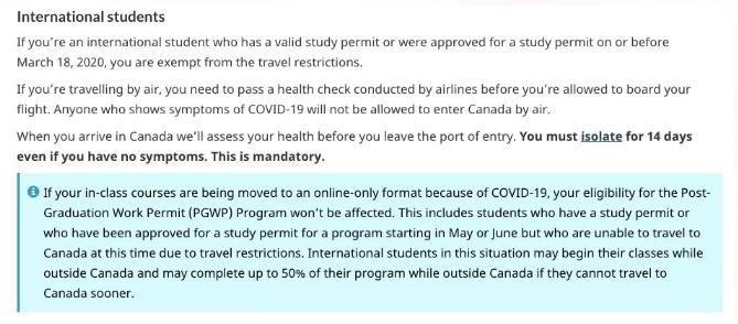 加拿大再添利好政策：线上远程学习不影响工签