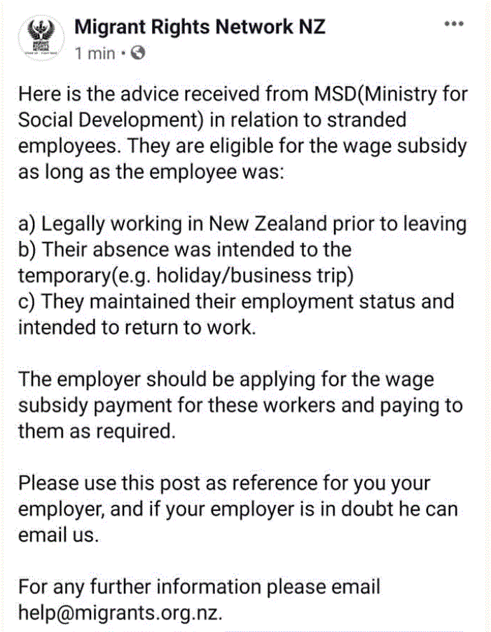 新西兰官方：身在海外的技能工签持有人可要求雇主申请补贴
