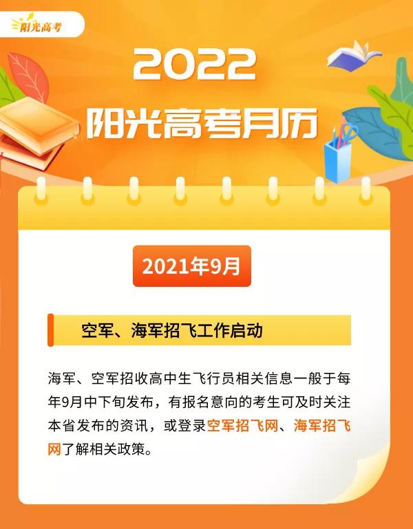 2022年阳光高考月历