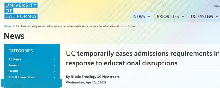 最新消息！UC调整招生政策，宣布暂时取消SAT