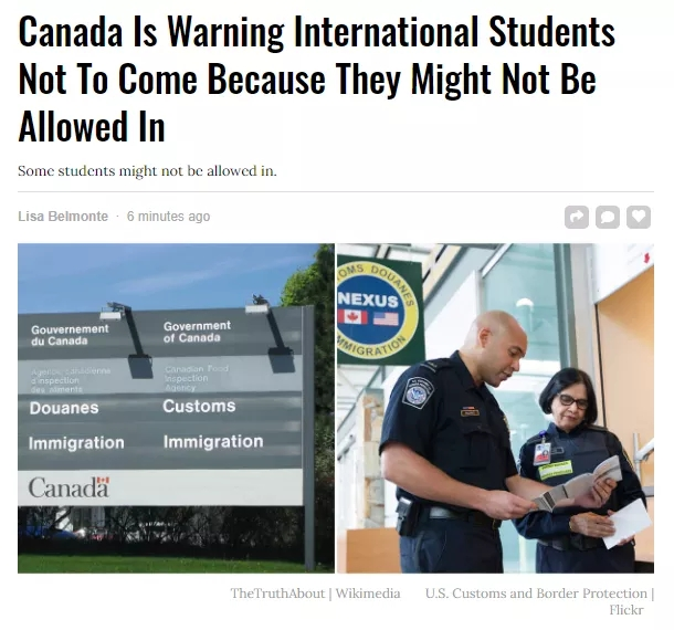 留学生注意！加拿大移民部提醒部分人被禁止入境！