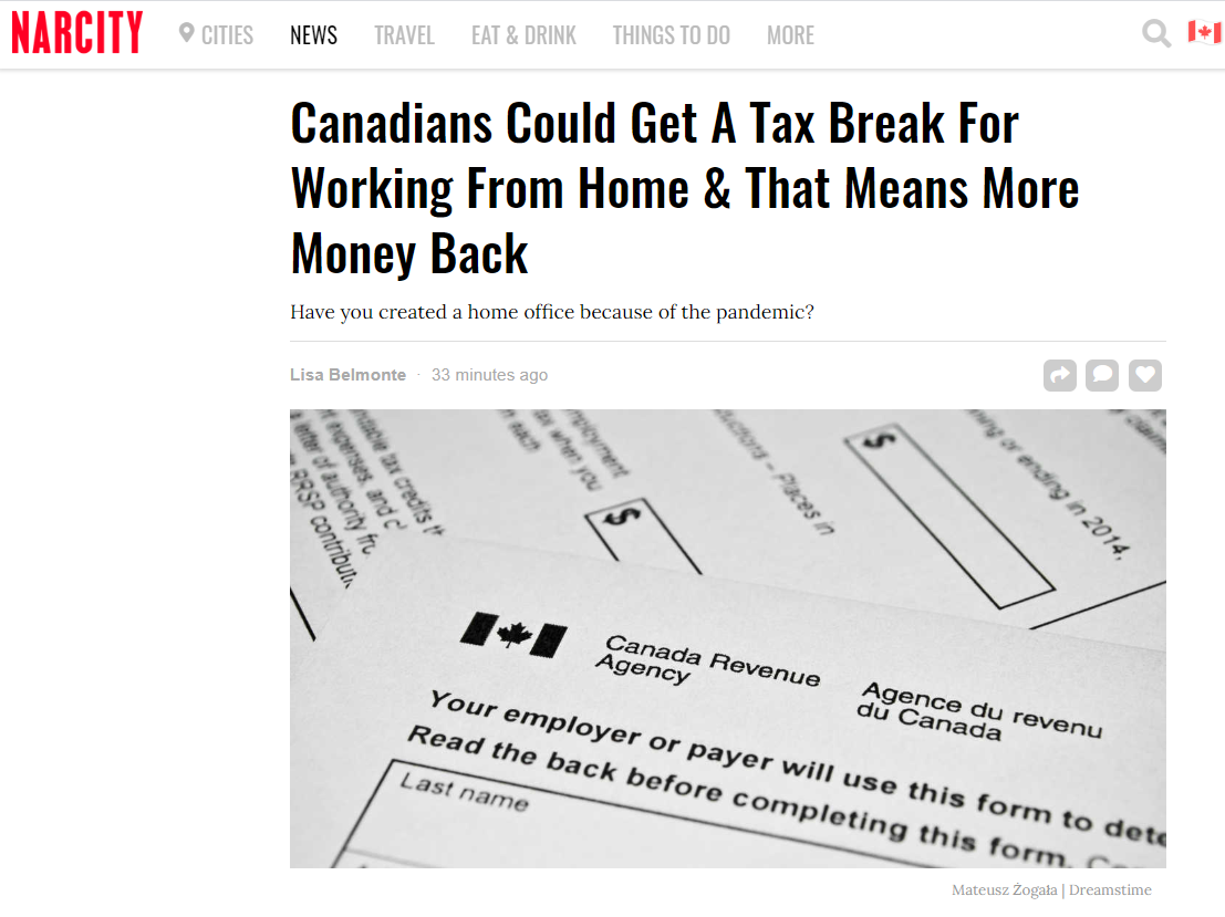 好消息！在家工作的加拿大打工族可能有钱拿！