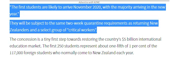 下个月，留学生可以返回新西兰正式上课！满足条件的学生都可申请返纽！
