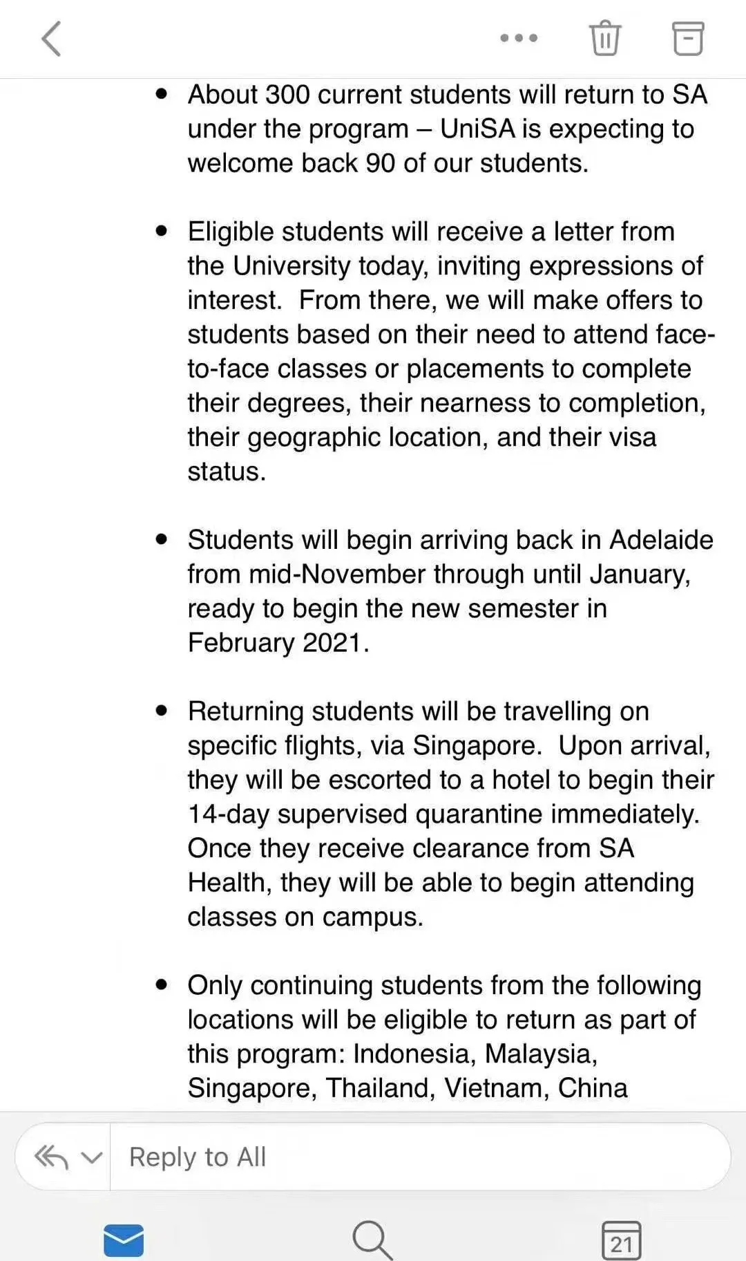 好消息不断！南澳留学生11月返澳计划也确定了！