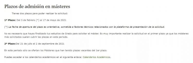 马德里自治大学、瓦伦西亚大学、萨拉曼卡大学公布申硕时间！