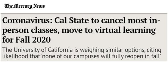 美国6个州放口风重启校园，但加州大学和加州州立或不能开学