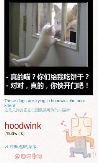 英语四级单词轻松记：hoodwink