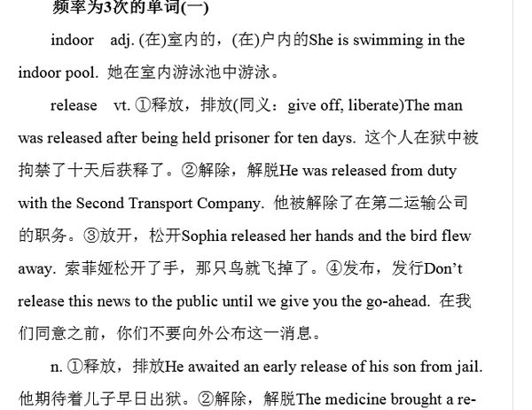 你需要掌握的英语六级词汇资料下载