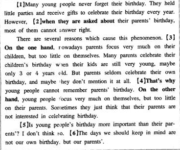 2013年英语六级作文预测：父母生日