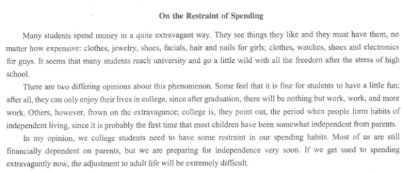 2012年6月英语六级作文预测：大学生花钱