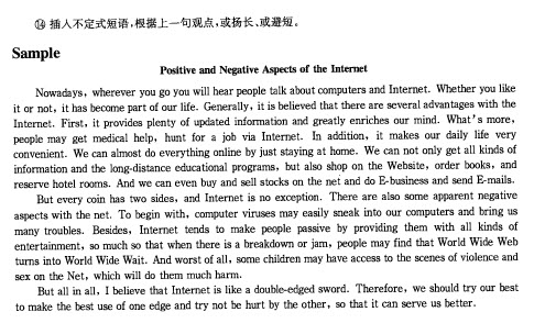 cet4作文范文高分篇：利弊类