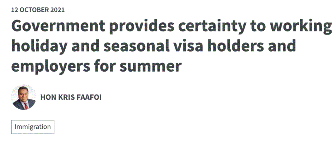 新西兰边境开放在即？这些签证再延半年有效期？