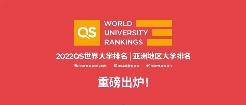 2022QS亚洲地区大学排名发布！附TOP 20榜单