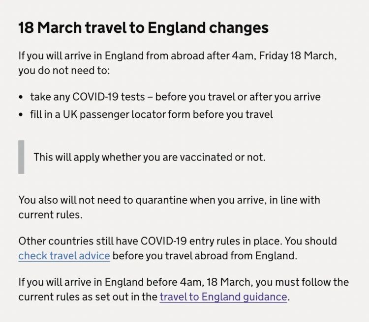 3月18日起，留学生赴英格兰不用做核酸
