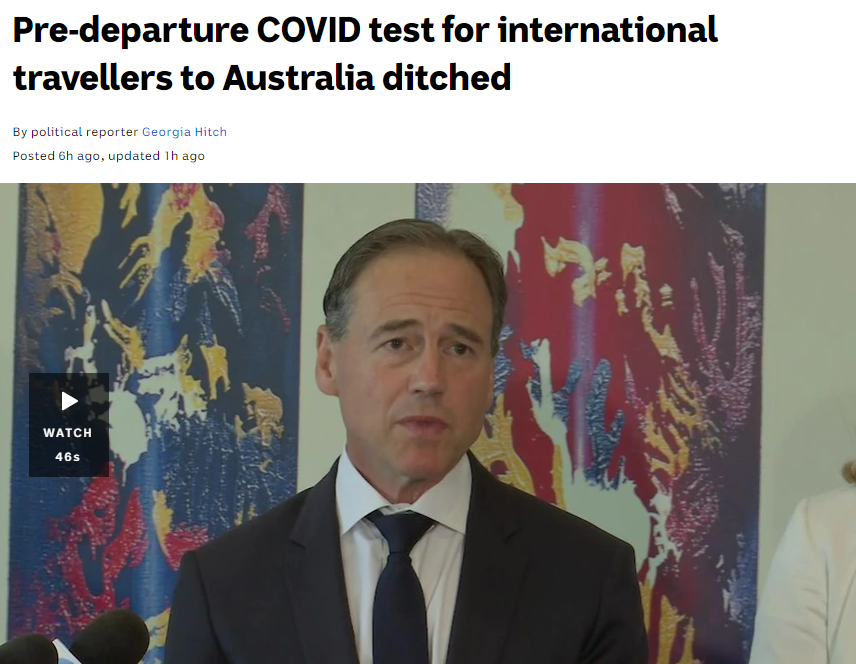 4月17日起，入境澳洲无需提交核酸检测报告！