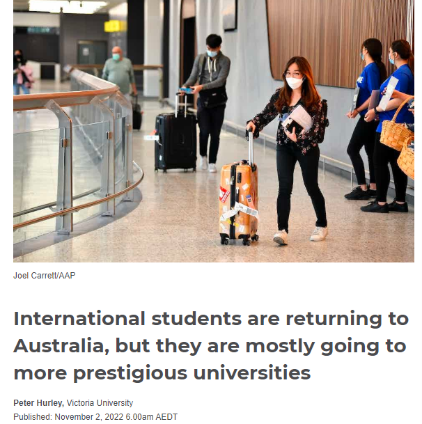 留学生重返澳洲，海外学生人数增加了逾12万人！
