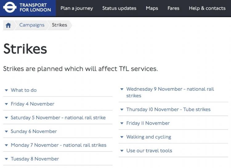 留学生出行请注意！伦敦11月地铁和铁路罢工汇总！