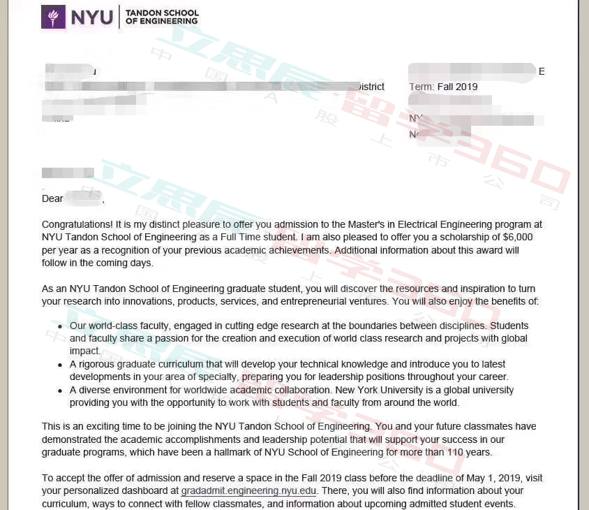用心规划让申请稳步前进，顺利拿下纽约大学offer！