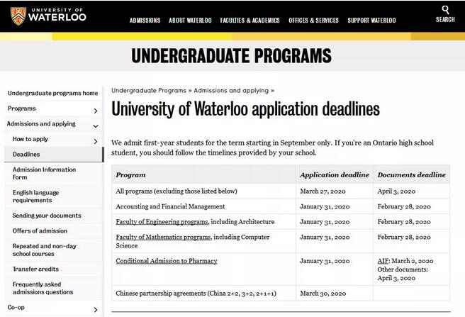 2020加拿大大学申请重要时间节点，可不要错过了哦！