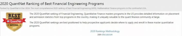 权威公布！2020年QuantNet金融工程排名：普林斯顿大学连续两年蝉联!