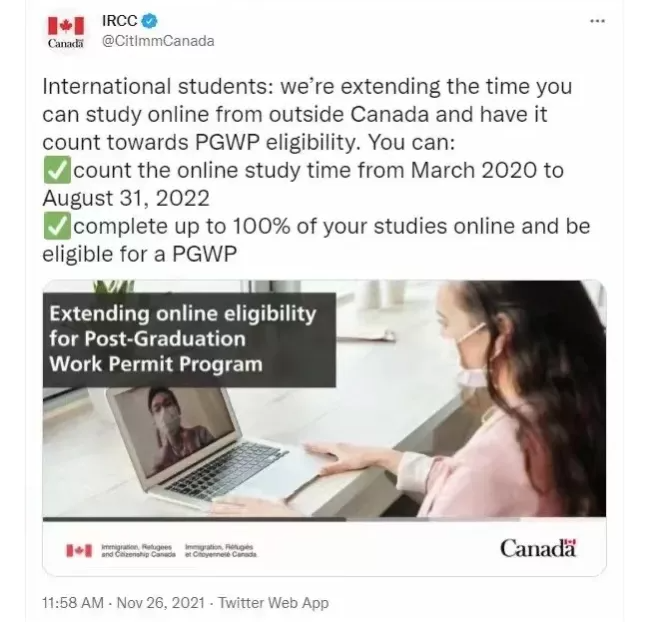 重磅！加拿大移民部官宣：留学生境外网课时间延长！